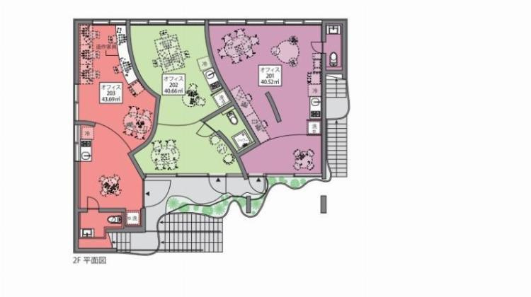 SHINJUKU NEW VILLA（シンジュクニューヴィラ）の間取り|オレンジ色の区画が203号室です
