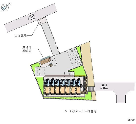 レオパレスペニーハイツⅢの区画図