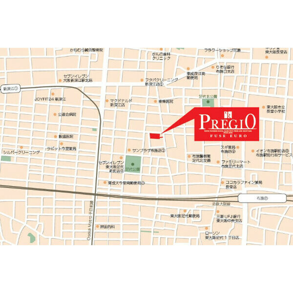 プレジオ布施EUROの地図
