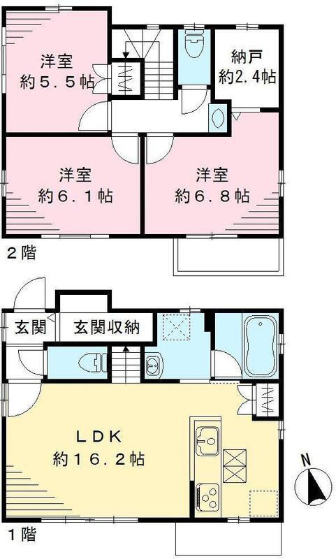 狛江市猪方３丁目の一戸建ての間取り