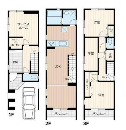 西生田一丁目貸家の間取り