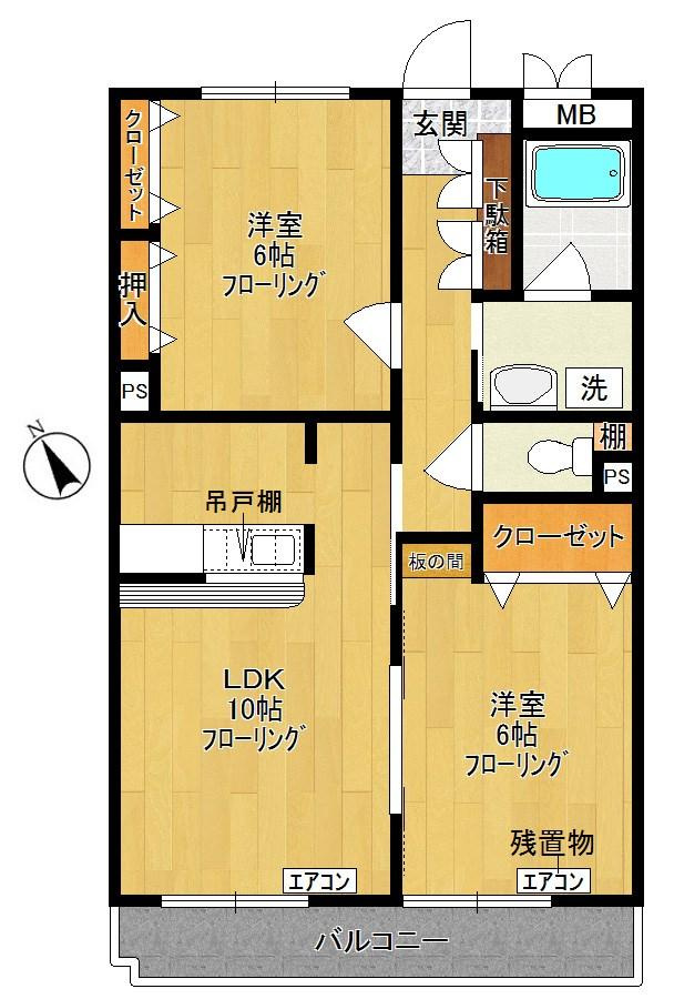 川崎市多摩区菅稲田堤１丁目の賃貸マンションの間取り