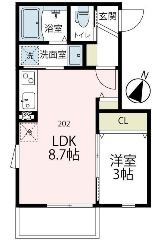 川崎市高津区下作延４丁目の賃貸マンションの間取り