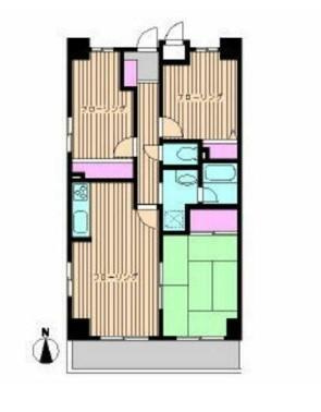 稲城市東長沼の賃貸マンションの間取り