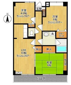 ドルチェ中野島の間取り