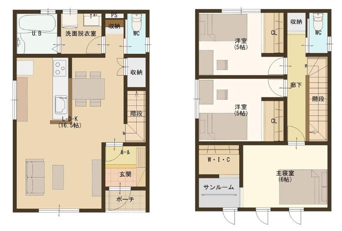 香南市野市町父養寺　中古戸建（未入居物件）の間取り