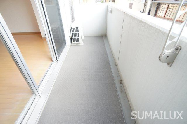 熊本市中央区上林町の賃貸マンションのバルコニー