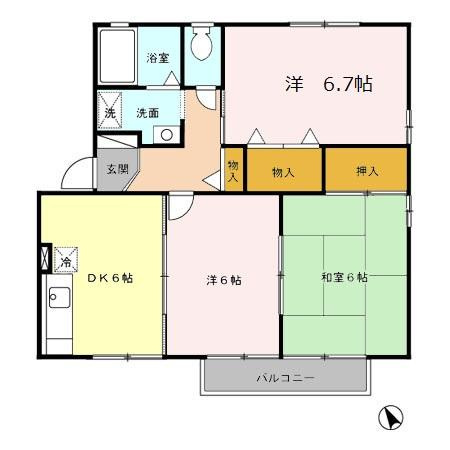 【間取り】 | ハイカムールエリアＢ