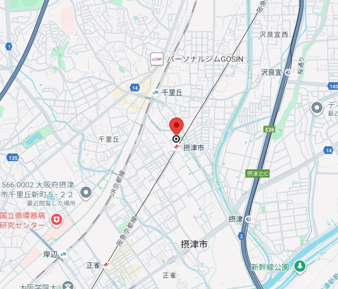 センチュリー三島の地図