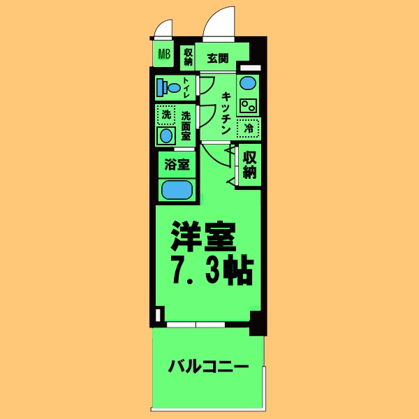 S-RESIDENCE志賀本通Northの間取り|間取り反転タイプ