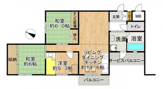 【間取り】 | 高槻グリーンハイツA棟