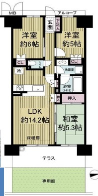 【間取り】 | ファインシティ大阪城公園