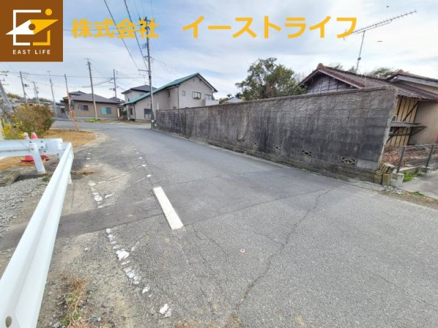 【子育て支援対象】四倉町第14の前面道路含む現地写真|南側幅員8.8ｍの前面道路①（2024.2.9撮影）