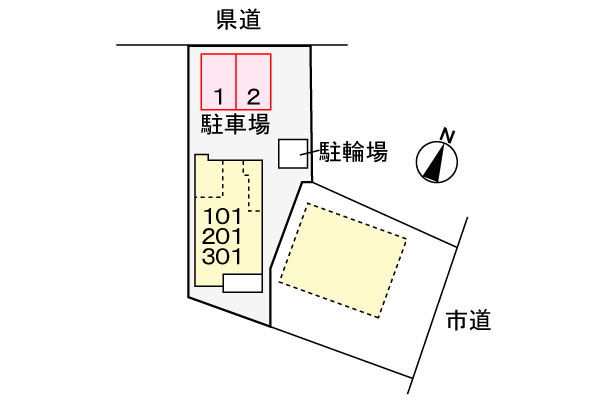 ラ・ヴィータ・フェリーチェの駐車場
