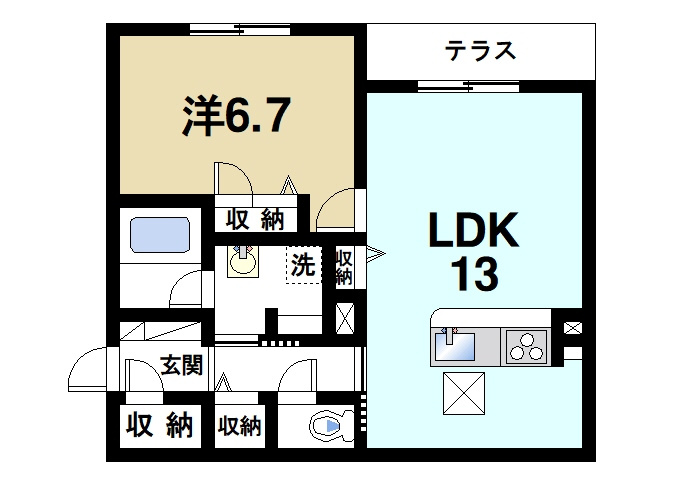 MUM’Sシャーメゾン学園北の間取り