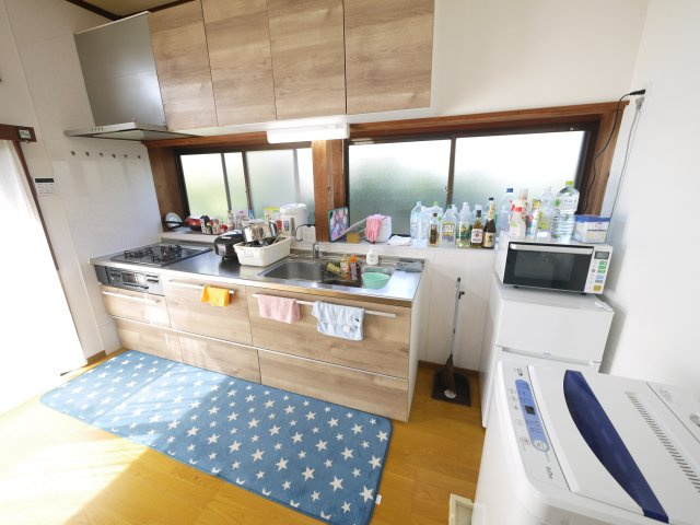山武郡横芝光町篠本　平家中古戸建のキッチン|内装リフォーム済み令和2年10月システムキッチン 敷地約232坪 ５LDK平家+車庫