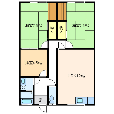 矢原戸建て　収益物件の間取り