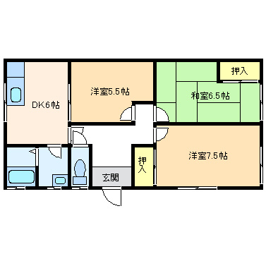 矢原戸建て　収益物件の間取り