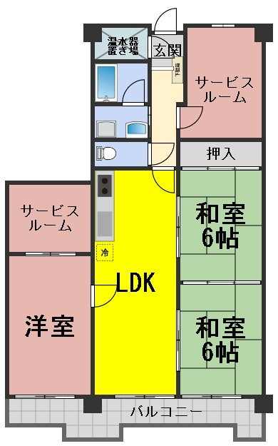 ６２９８２　リバティ芥見の間取り