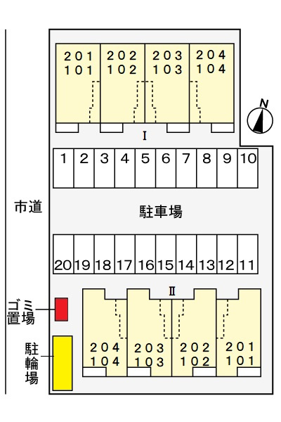 アヴェニールイグチⅧの区画図