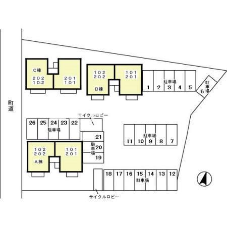 ブラン･メゾン　Aの区画図|高崎、前橋、伊勢崎エリアのお部屋探しはエンドスケープまで！お客様の理想お聞かせ下さい♪
