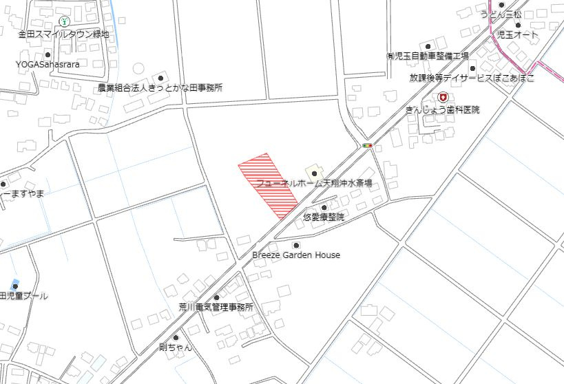 都城市金田町の売地の土地図