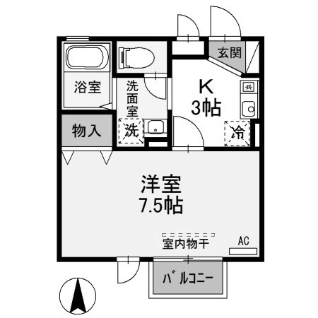 【間取り】 | ジュネス山本Ⅱ