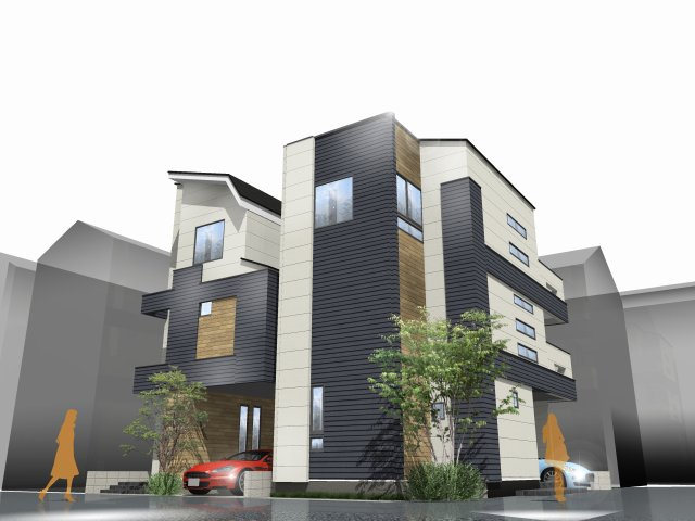 浦安市堀江６丁目　建築条件付き売地の外観パース