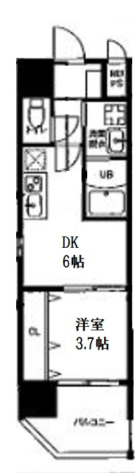 ビガーポリス412天満二丁目Ⅱの間取り