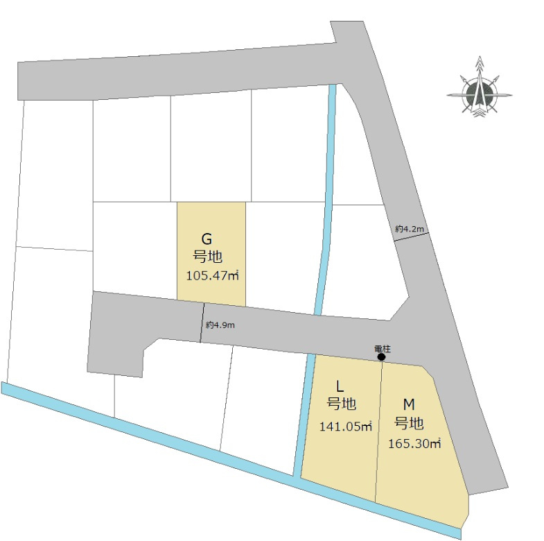 朝倉丙　Ｇ号地　建築条件付き　売土地の区画図|G号地