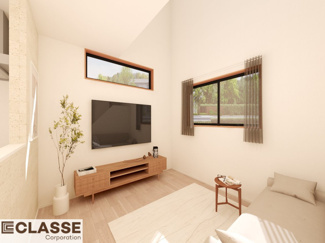 【完成予想図】 | 宇治市木幡北山畑　2区画A号地　売土地　建築条件付き | 参考プランになりますので、お客様のお好みの外観を一緒に作らせていただきます。外壁には、メンテナンスが楽な光セラを採用しており、汚れがつきにくく、色あせもしにくいのでおススメです！