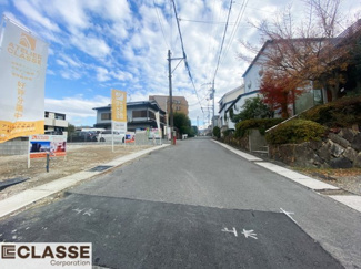 【前面道路含む現地写真】 | 宇治市木幡北山畑　2区画A号地　売土地　建築条件無し