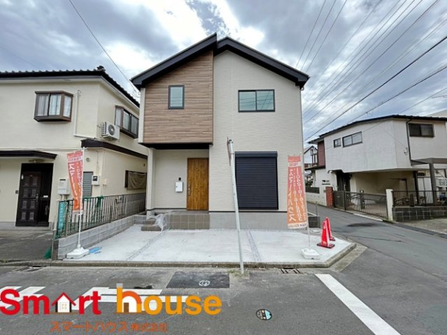 相模原市南区若松　新築1棟の外観|角地で陽当たり良好な立地にオシャレな外観が出迎えてくれます！