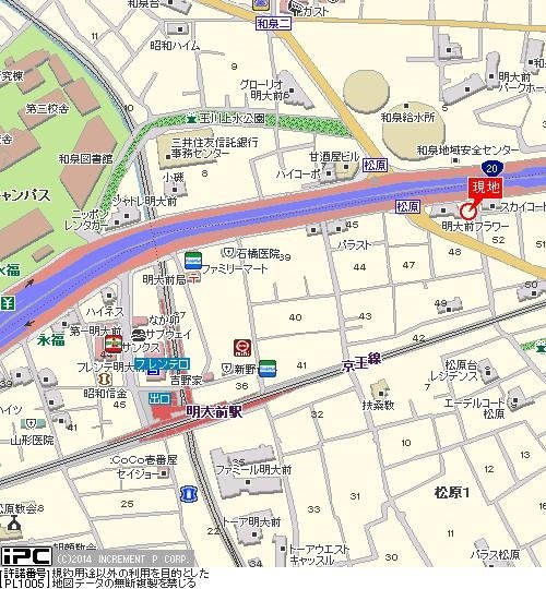 【地図】 | 菱和パレス明大前壱番館-再契約型-