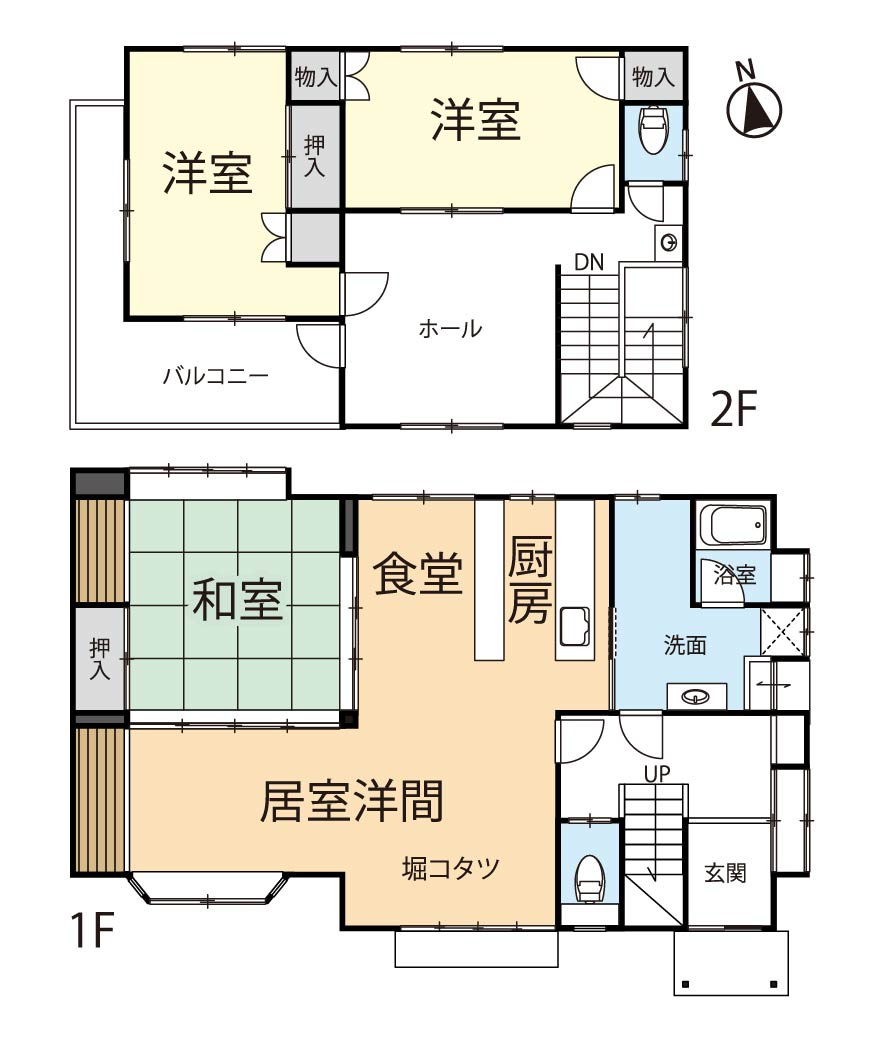 富士見台中古住宅の間取り