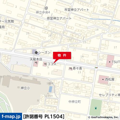 【地図】 | 中神立テナントⅡ