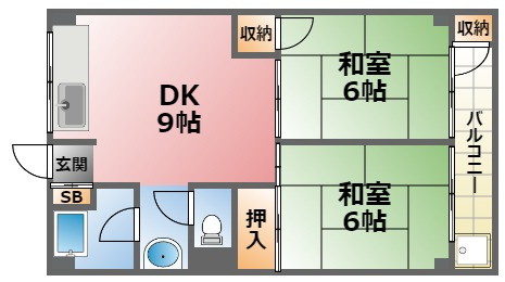 若草ハイツの間取り