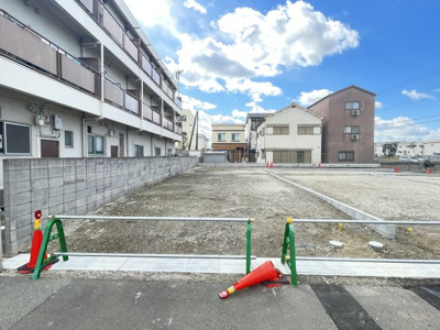 【前面道路含む現地写真】 | ブーケタウン 松原市田井城Ⅱ（5号地） | 3号地(92.85㎡)