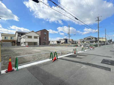 【前面道路含む現地写真】 | ブーケタウン 松原市田井城Ⅱ（5号地） | 3号地(92.85㎡)