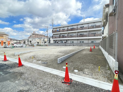 【前面道路含む現地写真】 | ブーケタウン 松原市田井城Ⅱ（5号地） | 4号地(119.85㎡)
