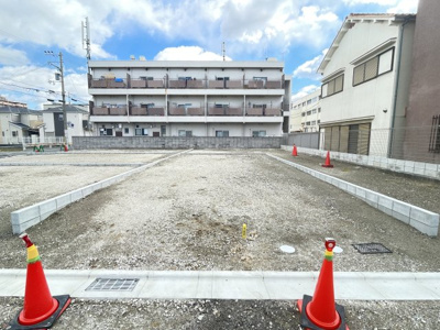 【前面道路含む現地写真】 | ブーケタウン 松原市田井城Ⅱ（5号地） | 5号地(96.46㎡)