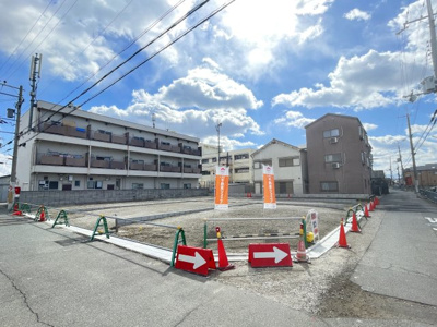 【前面道路含む現地写真】 | ブーケタウン 松原市田井城Ⅱ（5号地） | １号地(100.02㎡)