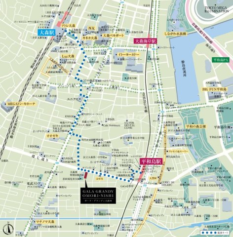 ガーラ・グランディ大森西(ガーラグランディオオモリニシ)の地図