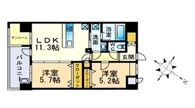 【間取り】 | バルセロナ薬院　プライスホームなら初期費用が安い！