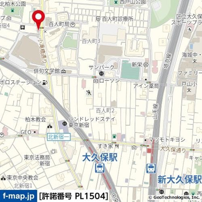 【地図】 | いづみニッテイ・ハイツ北新宿