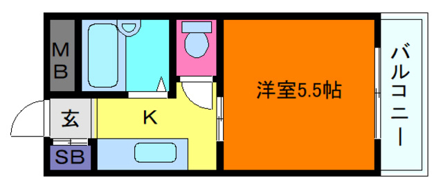 六甲アサヒの間取り