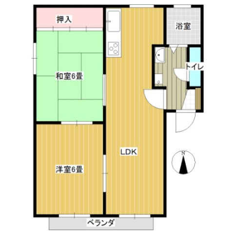モンターニャの間取り|モンターニャＡ201