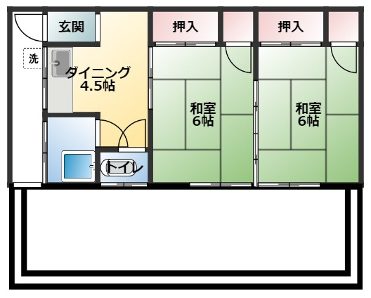 小野アパートの間取り