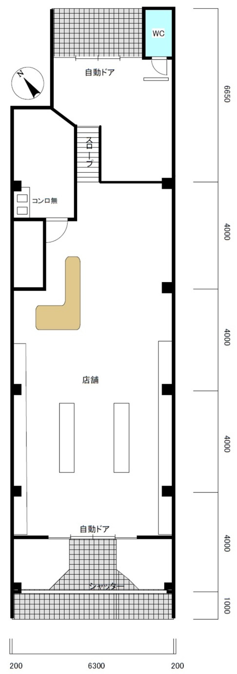 中央町1貸店舗の間取り