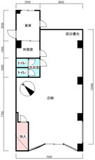 中央町2貸店舗の間取り
